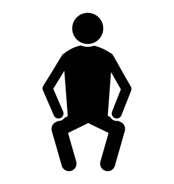 Man Yoga Poses Flexible Poses — Stock Vector