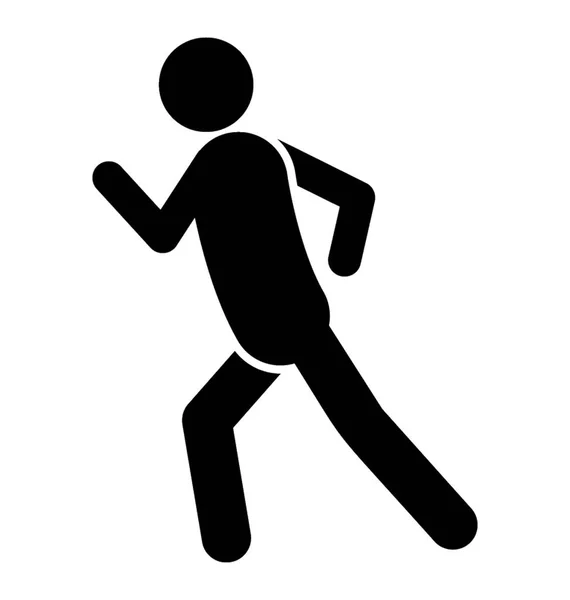 Man Running Weight Losing — Stock Vector