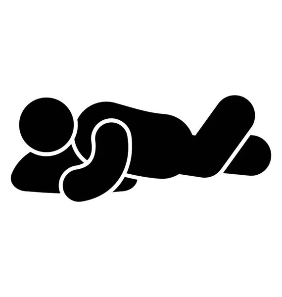 床の上に敷設の子供が赤ちゃんを嘆きのシンボル — ストックベクタ