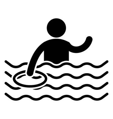 Yüzme tüp tutan su dalgaları avatar