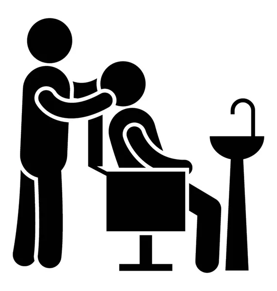 Aceite Hombre Cabeza Del Cliente Icono Masaje Capilar — Vector de stock