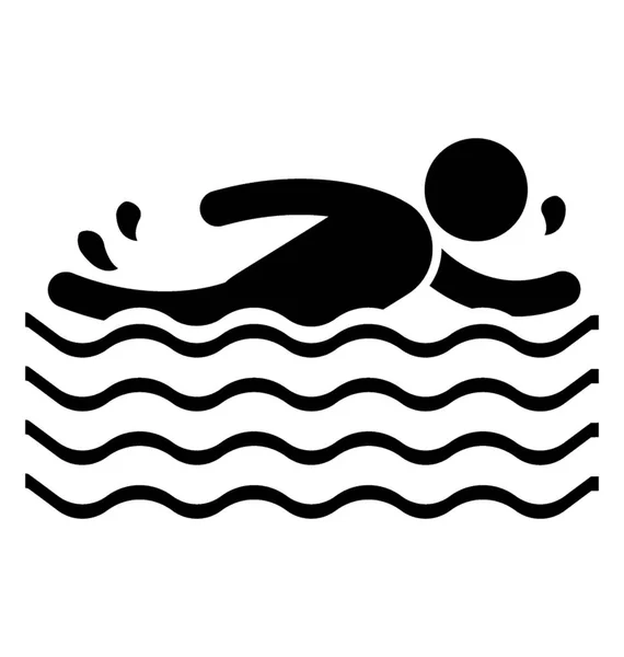 Avatar Nadar Piscina Ejercicio Saludable — Vector de stock