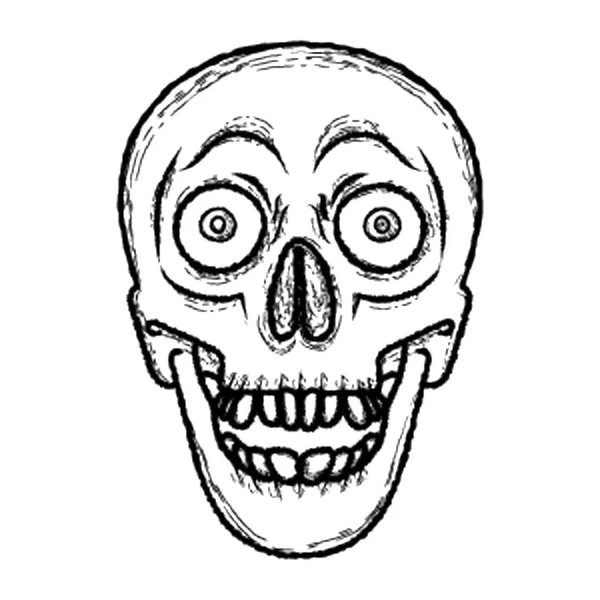Diseño Tatuaje Cráneo Miedo — Archivo Imágenes Vectoriales