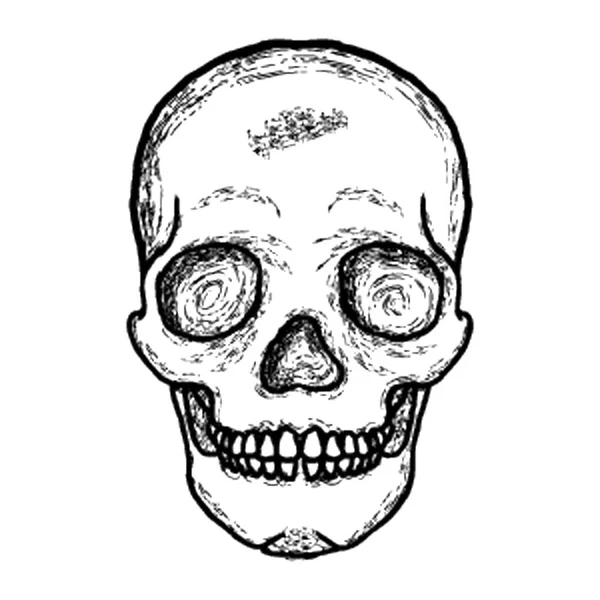 Cráneo Vintage Una Persona — Vector de stock