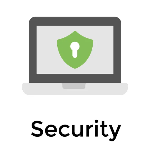 Laptop Oder Web Sicherheit Für Die Netzwerksicherheit — Stockvektor