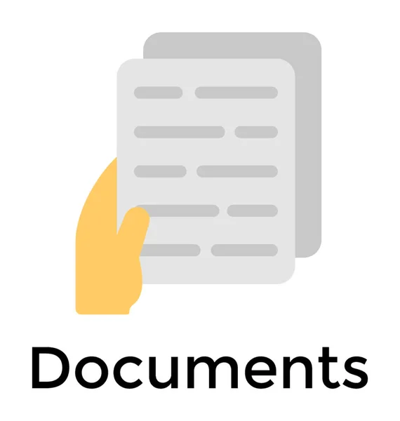 Documentos Mano Que Representan Documentos — Vector de stock