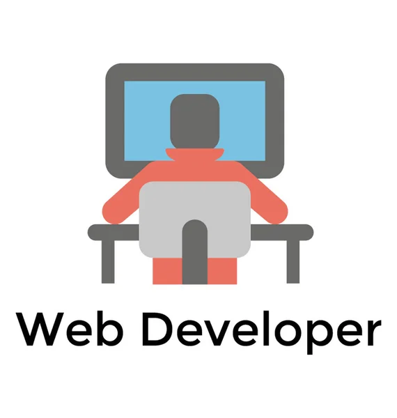 Sviluppatore Web Progettazione Web — Vettoriale Stock