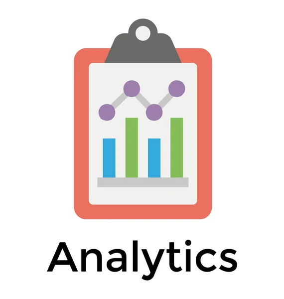 Uma Área Transferência Mostrando Analytics —  Vetores de Stock