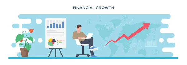 Flecha Hacia Arriba Símbolo Del Crecimiento Financiero — Archivo Imágenes Vectoriales