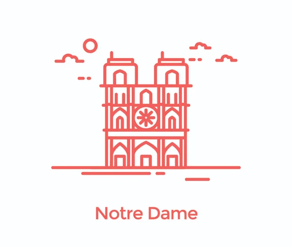 Ett Paris Landmärke Även Känd Som Gate Paris Notre Dame — Stock vektor