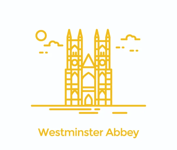 Een Koninklijke Kerk London Westminster Abbey — Stockvector