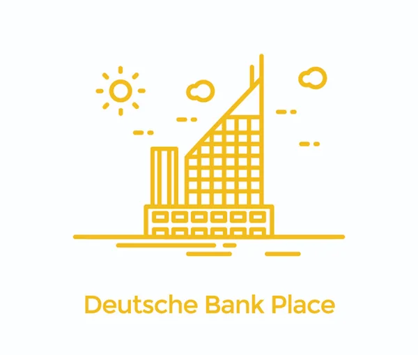 Högsta Byggnaden Sydney Deutsche Bank Placera — Stock vektor