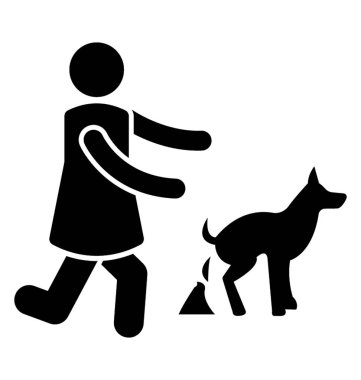 Bir köpek arkasında kadın avatar evde beslenen hayvan terbiye işaretidir 