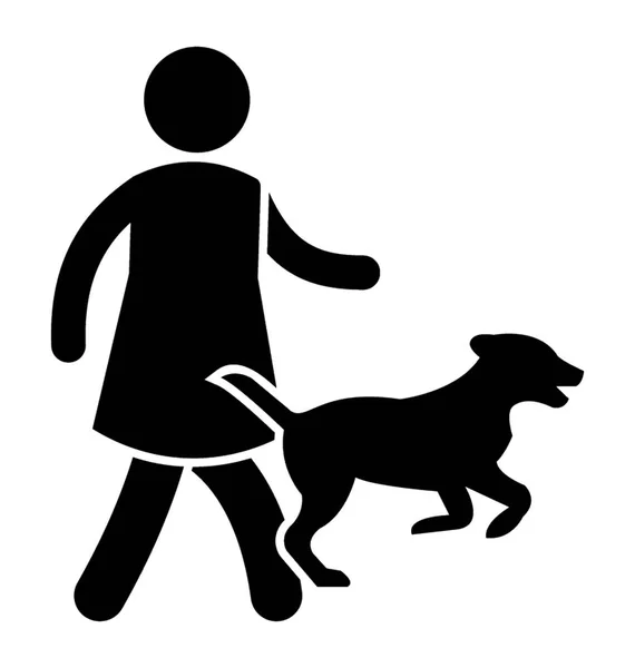 Perro Está Ejecutando Icono Mascota Corriendo — Archivo Imágenes Vectoriales