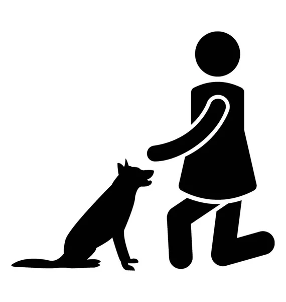 Humano Cuidar Animal Pet Care — Vetor de Stock