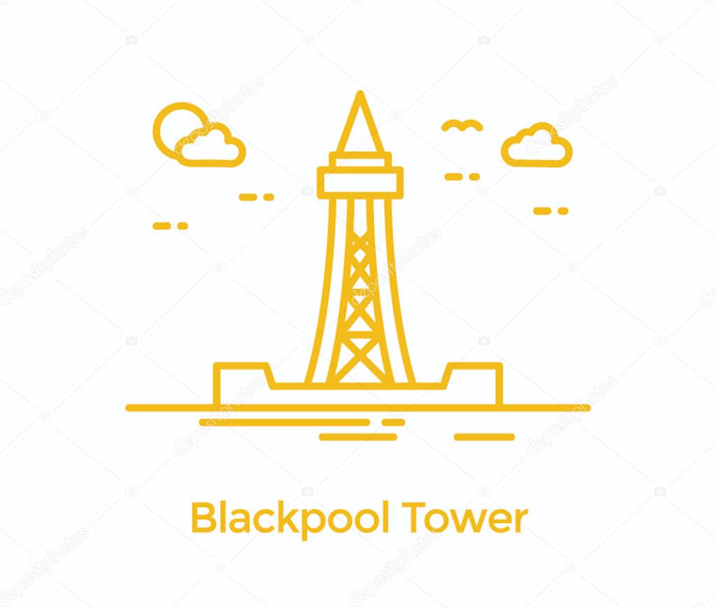 A public visit tower in england, blackpool tower 