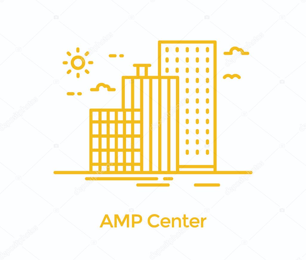 An amp center at sydney is a skyscraper landmark 