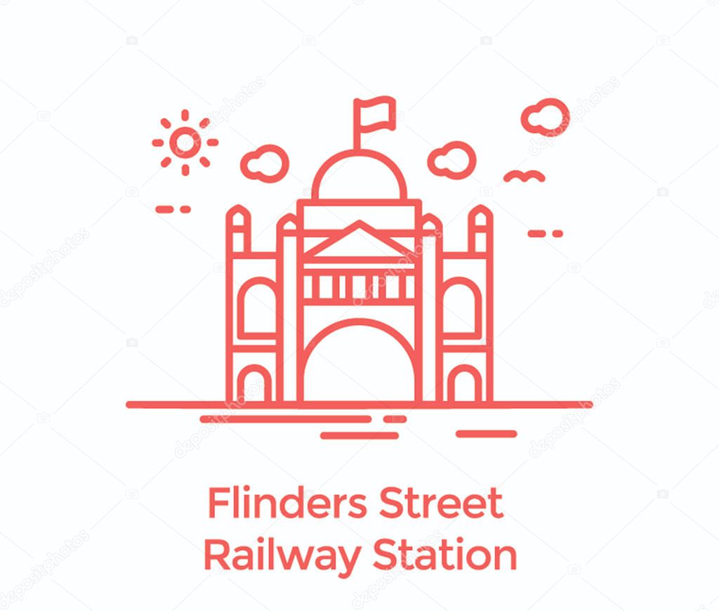 A flinders street railway station is in victoria australia, well known landmark