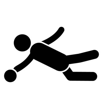 Bir topu atma ve softball için simge yapma piktogram 
