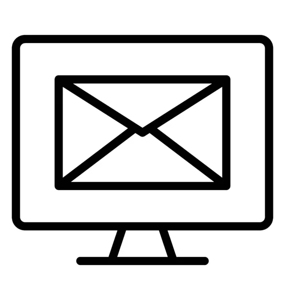 Symbole Message Dans Ordinateur Connu Sous Nom Icône Mail — Image vectorielle