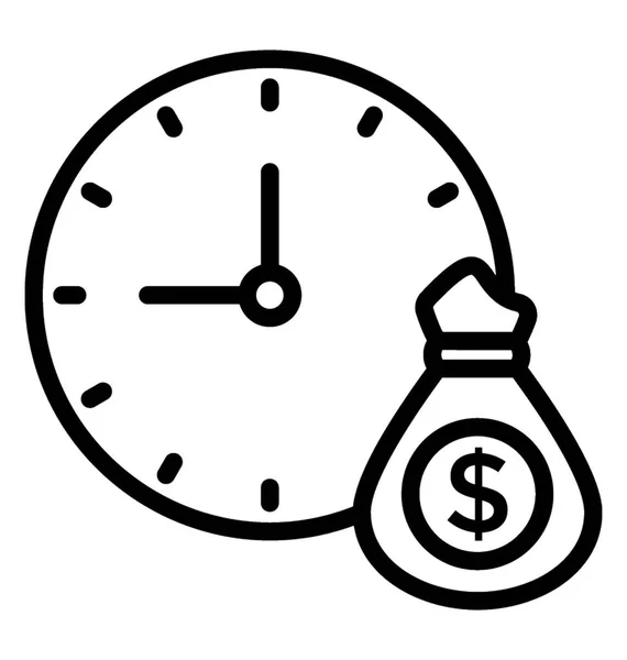 Векторний Дизайн Іконок Часу Гроші — стоковий вектор