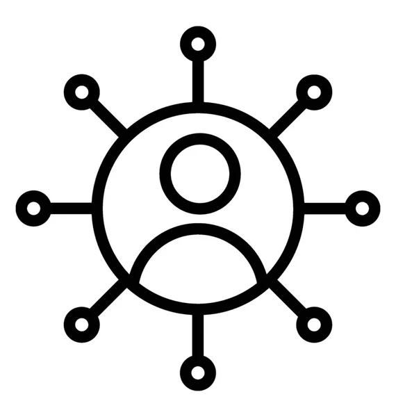 ネットワーク マネージャーを象徴する別のネットワーク ノードに接続 — ストックベクタ
