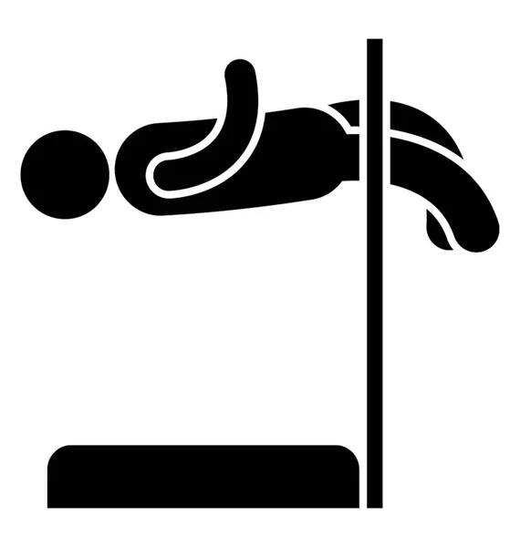 提案している鉄のパイプに柔軟体操ポーズを提供する功妙な体操のアイコン — ストックベクタ