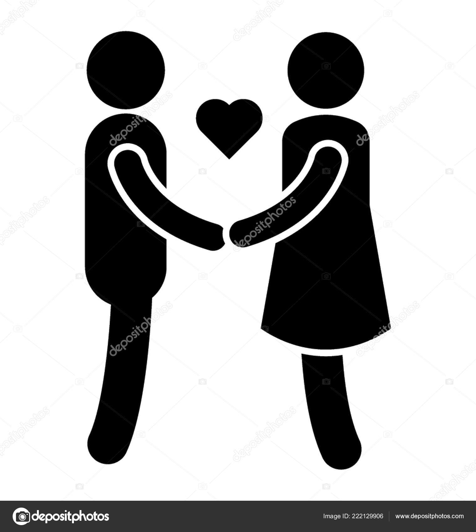 Persons Holding Hands Depicting Love Couple Stock Vector