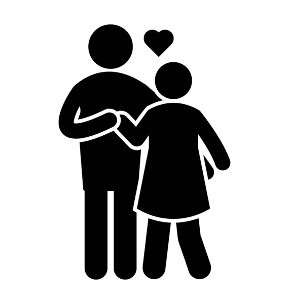 Persons Holding Hands Depicting Love Couple — Stock Vector