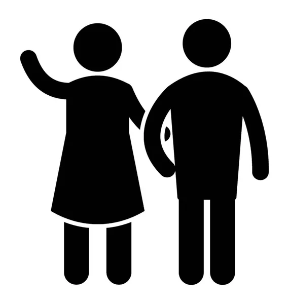 Birbirlerinin Koca Karısını Simge Gösteren Tutan Eller — Stok Vektör