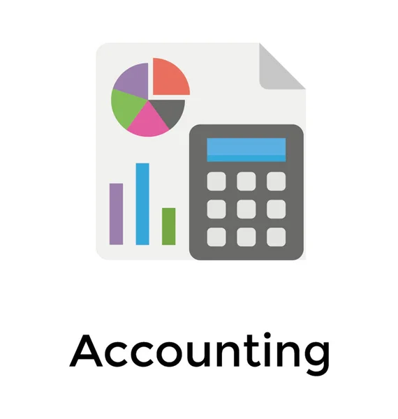 Financial Report Calculator Denoting Icon Financial Accounting — Stock Vector