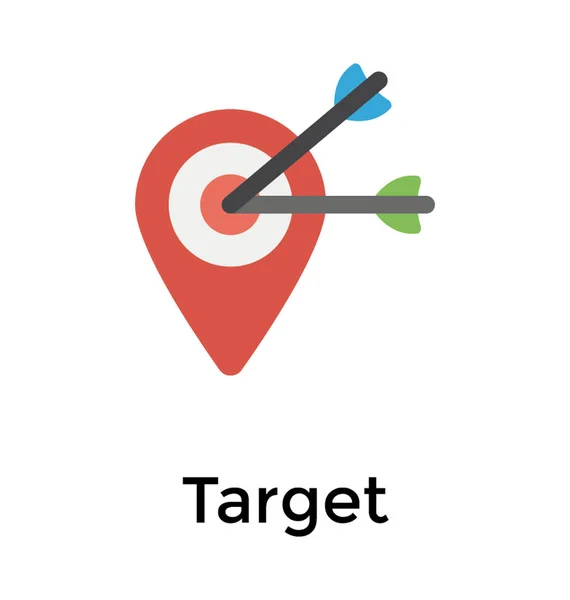 使用地图指针的目标和 Dart 表示目标图标 — 图库矢量图片
