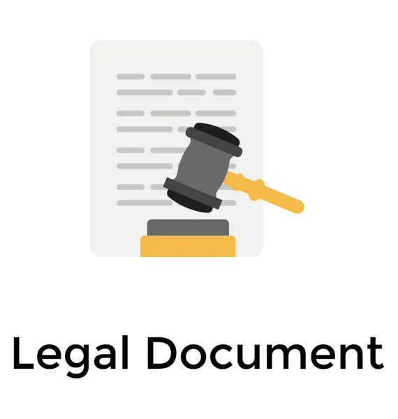 Richtergabel Mit Papier Als Symbol Für Den Vektor Juristischer Dokumente — Stockvektor