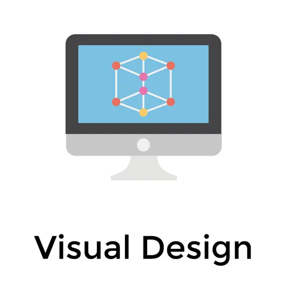 Diseño Visual Pantalla Del Monitor — Vector de stock