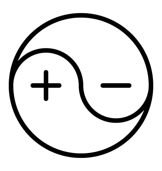 Japonská Kulturní Filozofie Taoismu Nazývá Yin Yang Symbol — Stockový vektor