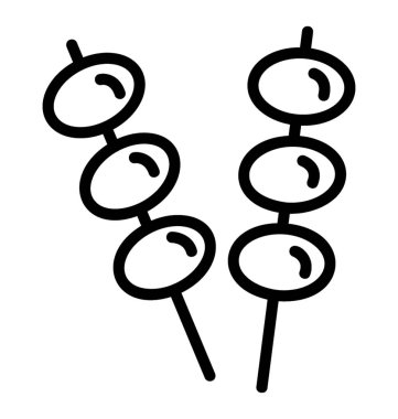 Köfte, şiş gıda şiş sopa üzerinde 