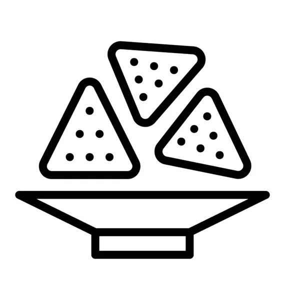 Plato Mexicano Nachos — Vector de stock