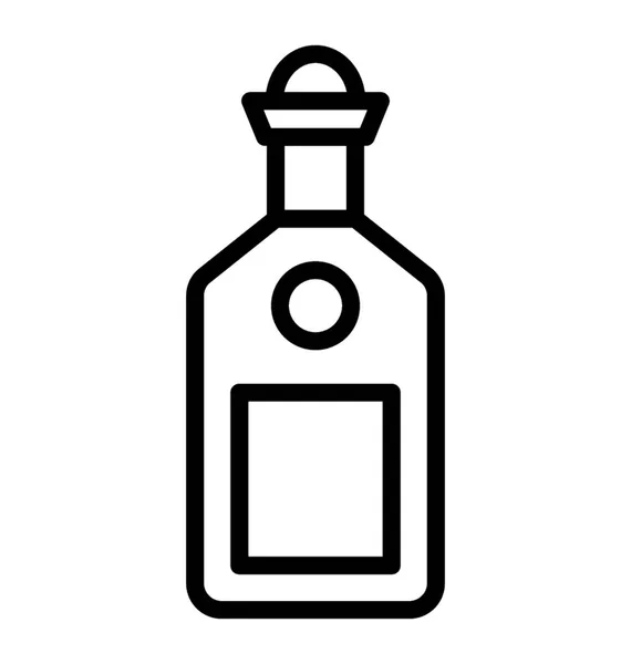 Alkoholhaltiga Vin Flaska — Stock vektor