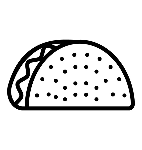 Plato Especial Mexicano Taco — Vector de stock