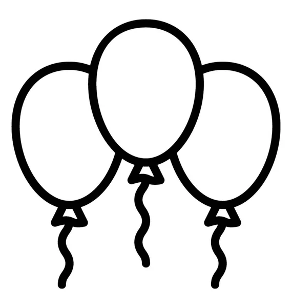 Deko Luftballons Für Karneval Und Party — Stockvektor