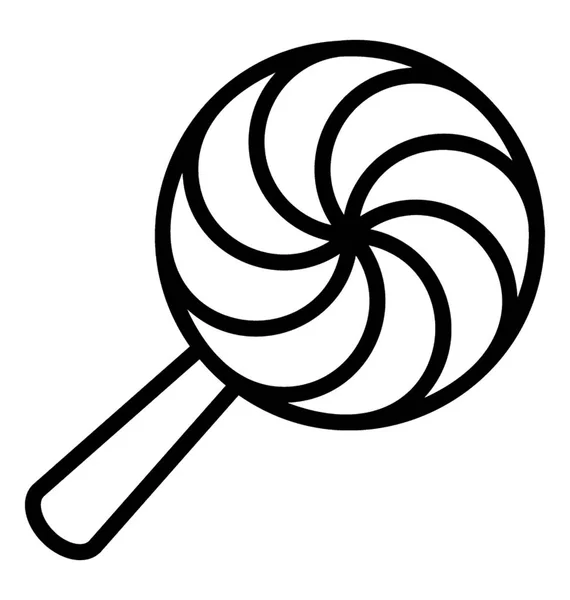 Ένα Γλυκό Σνακ Σχήμα Σπείρας Γλειφιτζούρι Σπιράλ — Διανυσματικό Αρχείο