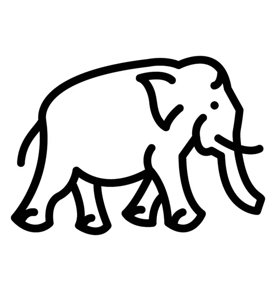 Animal Salvaje Común Tailandia Elefante — Vector de stock