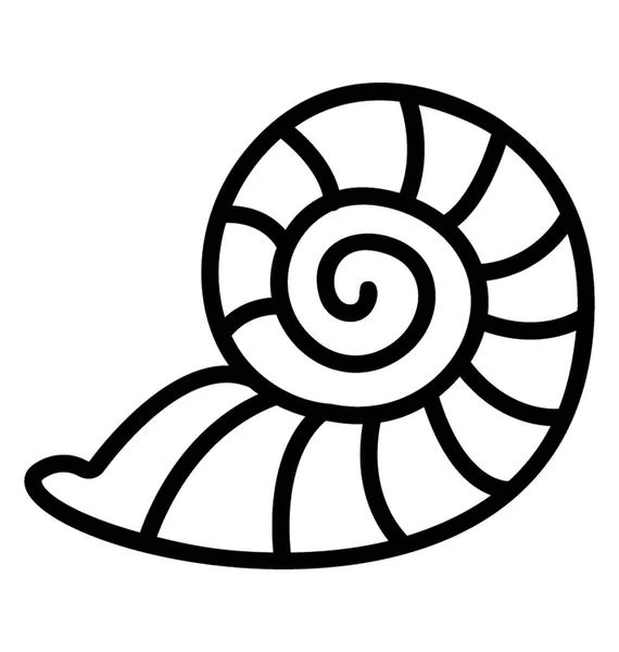 Une Créature Marine Corps Étagé Escargot — Image vectorielle