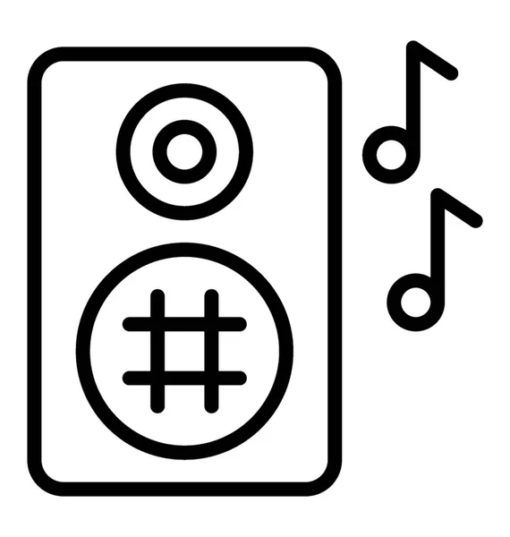 Haut Parleur Avec Les Notes Musique Concept Musical — Image vectorielle