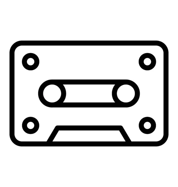 Cassette Audio Vintage Para Escuchar Música — Archivo Imágenes Vectoriales