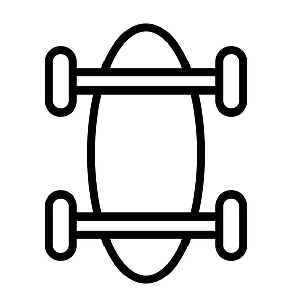 Skateboard Icon Representing Board Surfing Game — Stock Vector