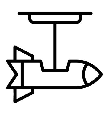 Çatı, uçak salıncak simgesi ile bağlı bir uçak 