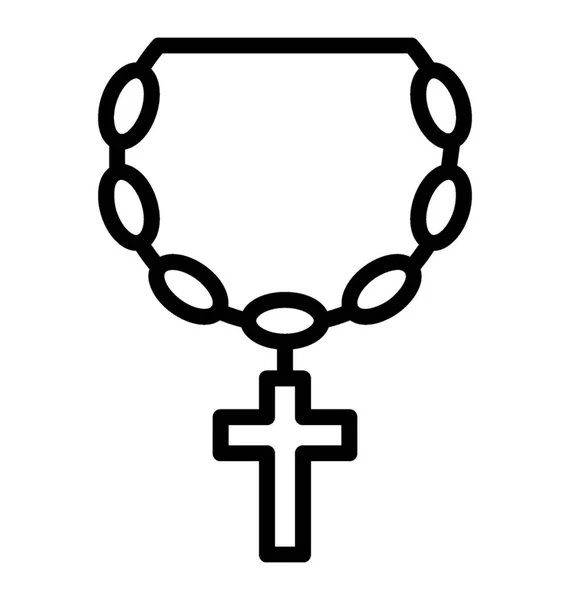 Ein Jesuskreuz Als Symbol Für Schmuck Von Djs Oder Rappern — Stockvektor