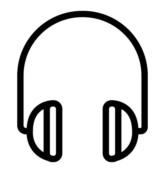 Kopfhörer Oder Headset Für Sound Und Musik — Stockvektor