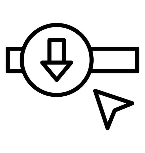 Cursor Symbol Mit Pfeil Automatisches Sperrsymbol — Stockvektor